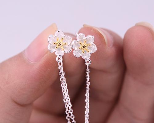 彩银耳饰上的玫瑰花有何特别寓意？