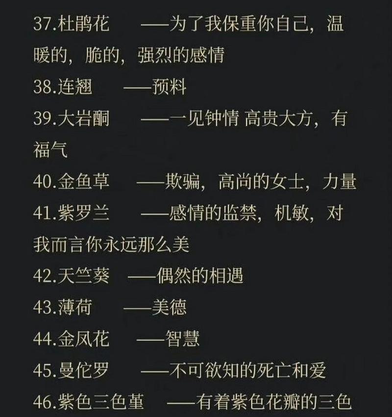哪些植物的花语最为人所熟知？