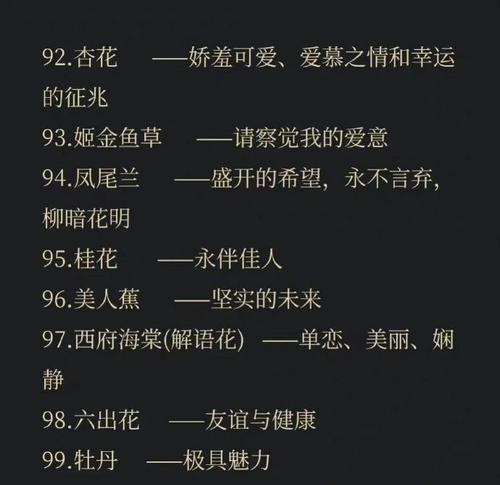 哪些植物的花语最为人所熟知？
