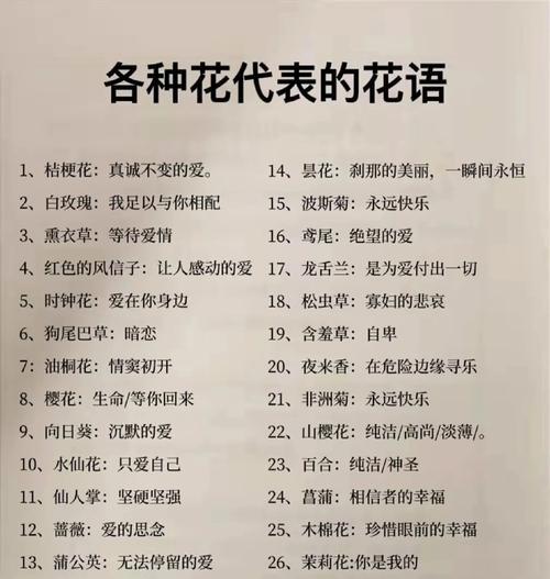 哪些植物的花语最为人所熟知？